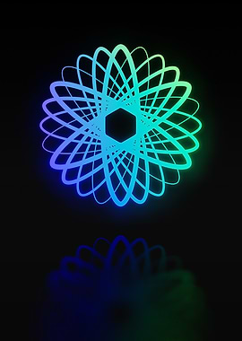 Neon Sacred Geometry Glyph