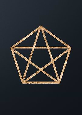 Gold Geometric Glyph Rune