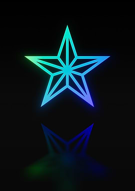 Neon Geometric Glyph Sign