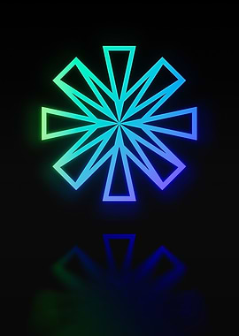 Neon Geometric Glyph Rune