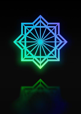 Neon Geometric Glyph Sigil