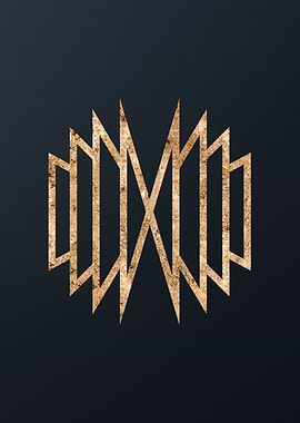 Gold Geometric Glyph Sigil