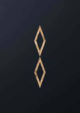 Gold Sacred Geometry Glyph