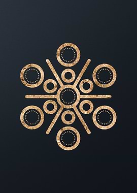 Gold Geometric Glyph Sigil