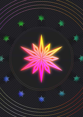 Neon Glyph Mandala Rune