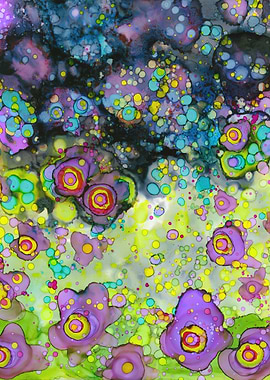 Purple Bloom At Night