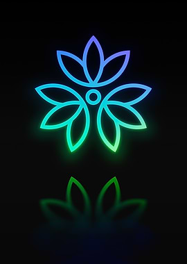 Neon Geometric Glyph Rune