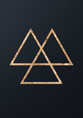 Gold Sacred Geometry Glyph