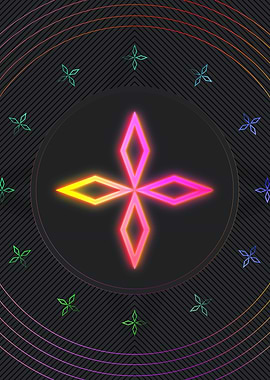 Neon Geometric Glyph Sigil