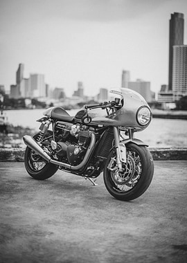 Black White Motorcycle