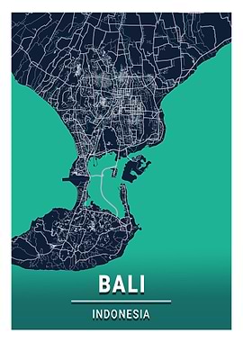 Bali City Map Indonesia