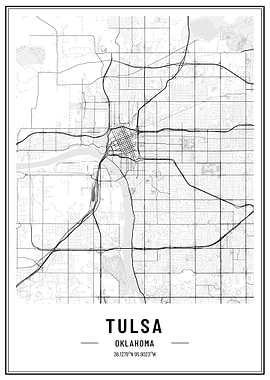 Tulsa Oklahoma usa map