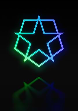 Neon Geometric Glyph Rune