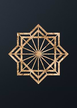 Gold Glyph Mandala Rune