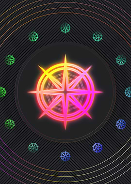 Neon Geometric Glyph Rune