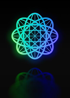 Neon Sacred Geometry Glyph
