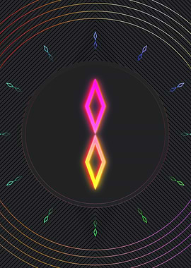 Neon Geometric Glyph Sigil