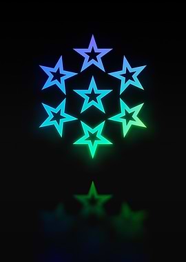 Neon Geometric Glyph Sign