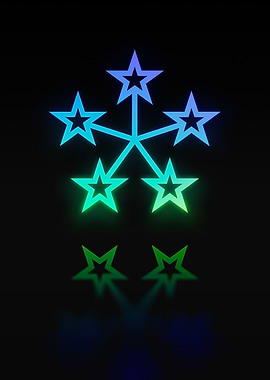 Neon Geometric Glyph Sign