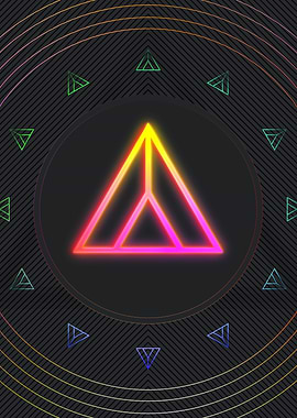 Neon Geometric Glyph Sigil