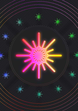 Neon Geometric Glyph Sigil