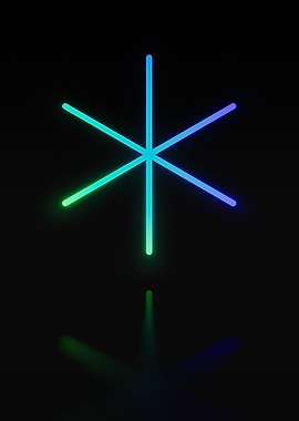 Neon Sacred Geometry Glyph