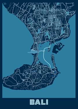 Bali City Map Indonesia