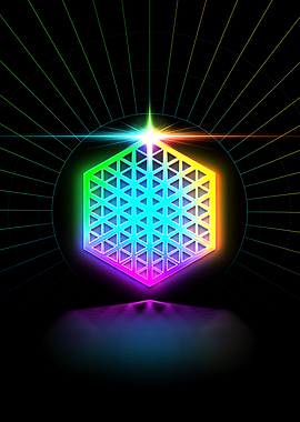 Neon Geometric Glyph Sigil