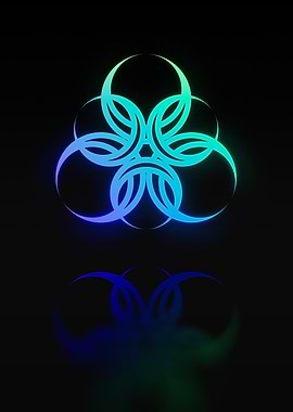Neon Sacred Geometry Glyph