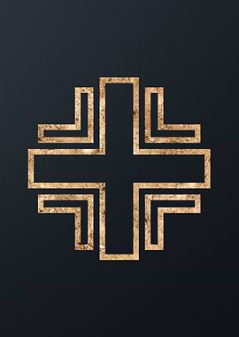 Gold Glyph Mandala Rune