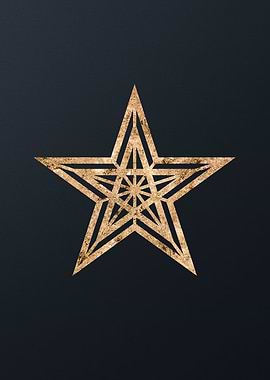 Gold Geometric Glyph Rune