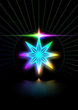 Neon Geometric Glyph Rune