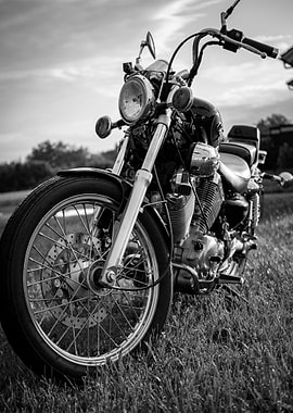 Black White Motorcycle