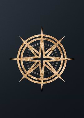 Gold Sacred Geometry Glyph