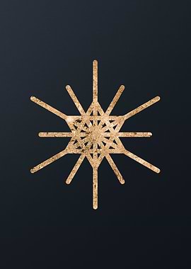 Gold Sacred Geometry Glyph