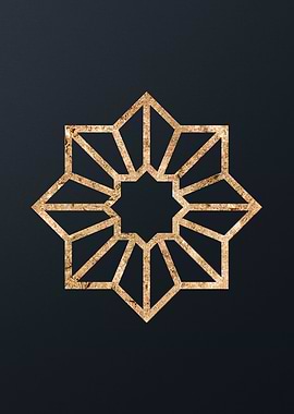 Gold Geometric Glyph Rune