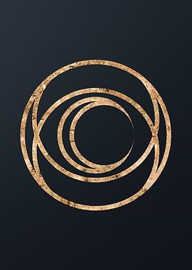 Gold Geometric Glyph Rune