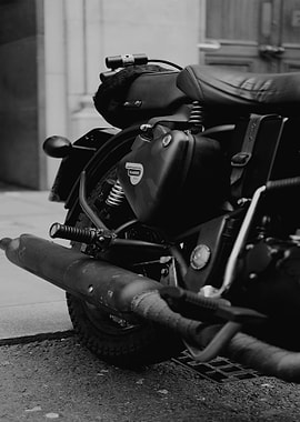 Black White Motorcycle