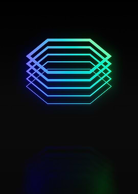 Neon Sacred Geometry Glyph