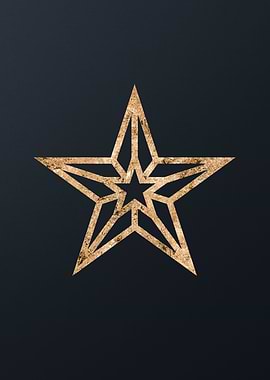 Gold Sacred Geometry Glyph