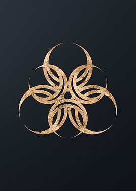 Gold Sacred Geometry Glyph