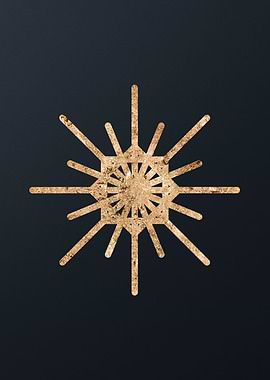 Gold Sacred Geometry Glyph