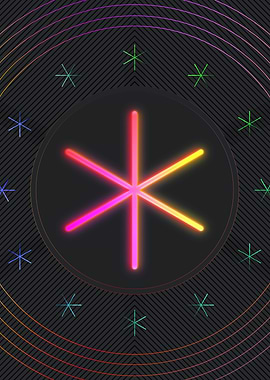 Neon Glyph Mandala Rune