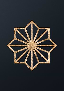 Gold Sacred Geometry Glyph