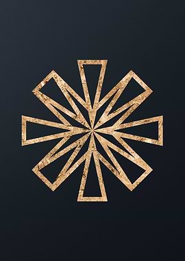 Gold Sacred Geometry Glyph