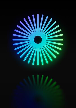 Neon Geometric Glyph Rune