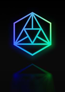 Neon Geometric Glyph Sigil