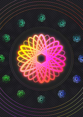 Neon Geometric Glyph Sigil