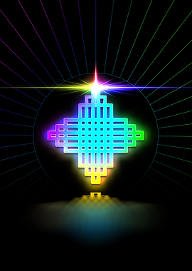 Neon Glyph Mandala Rune