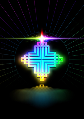 Neon Geometric Glyph Rune